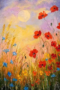  ciel - Décoration murale fleurs de soleil de ciel de fleurs sauvages